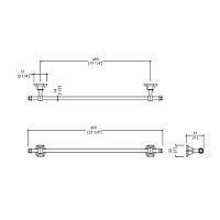 Devon&Devon Jubilee Полотенцедержатель 33 см, никель JB109NK
