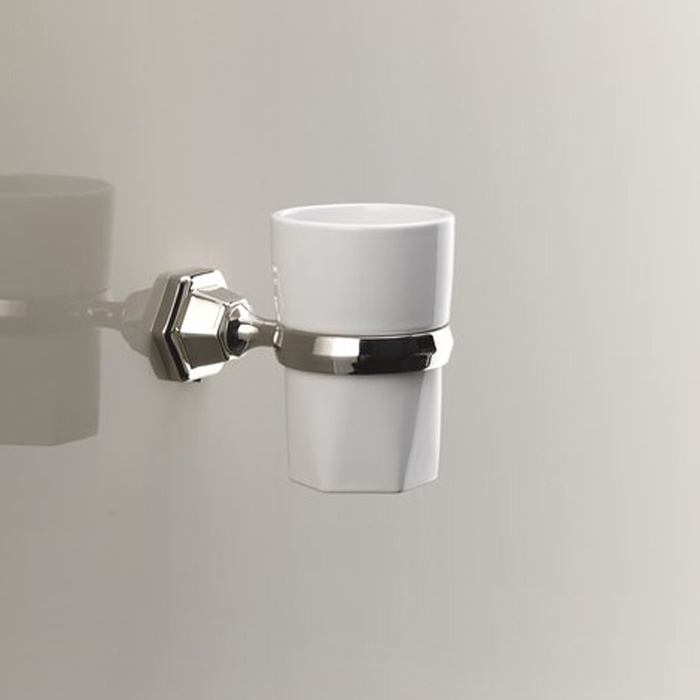 Devon&Devon Jubilee Стакан подвесной, керамический, цвет: никель JB103NK