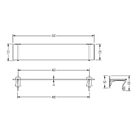 Devon&Devon Mayfair Полочка стеклянная, золото DD106IN