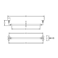 Devon&Devon Mayfair Полотенцедержатель 45 см, светлое золото DD102IN