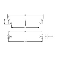 Devon&Devon Mayfair Полотенцедержатель 55 см, хром DD101CR