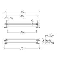 Devon&Devon Mayfair Полотенцедержатель двойной, золото DD100IN