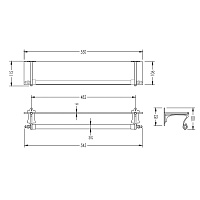 Devon&Devon Mayfair Полотенцедержатель с полочкой, хром DD105CR
