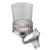 Devon&Devon Mayfair Стакан для зубных щеток подвесной, стеклянный прозрачный, цвет: хром DD113CR