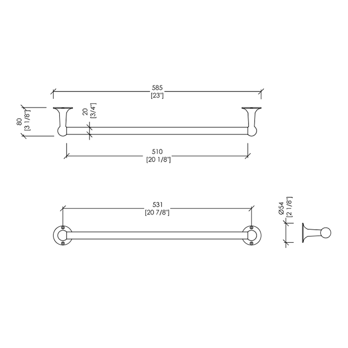 Devon&Devon New York Полотенцедержатель 38.5 см, золото NY109OT
