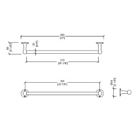 Devon&Devon New York Полотенцедержатель 38.5 см, хром NY109CR