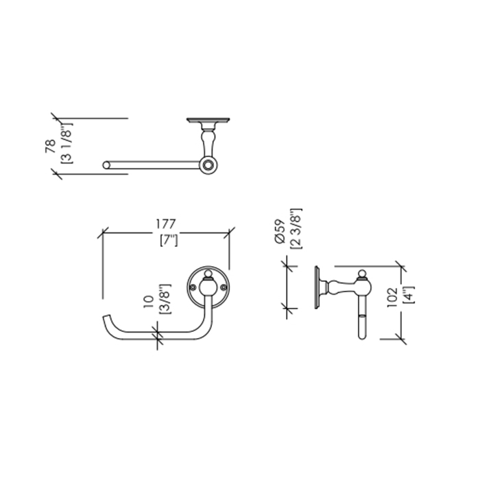Devon&Devon Old Navy Держатель для туалетной бумаги, золото MIL610OT