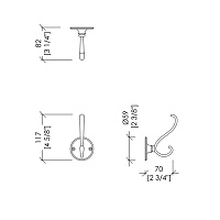 Devon&Devon Old Navy Крючок двойной, золото MIL612OT