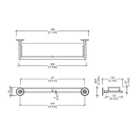 Devon&Devon Old Navy Полочка стеклянная, золото MIL602OT