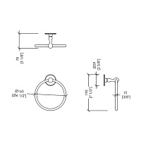 Devon&Devon Old Navy Полотенцедержатель кольцо, золото MIL605OT