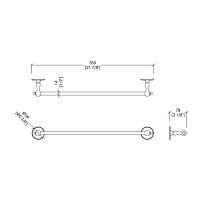 Devon&Devon Old Navy Полотенцедержатель 55.5 см, хром MIL606CR