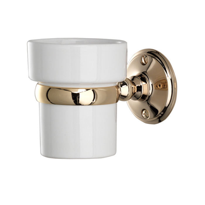 Devon&Devon Old Navy Стакан для зубных щеток подвесной, керамический, цвет: золото MIL609OT
