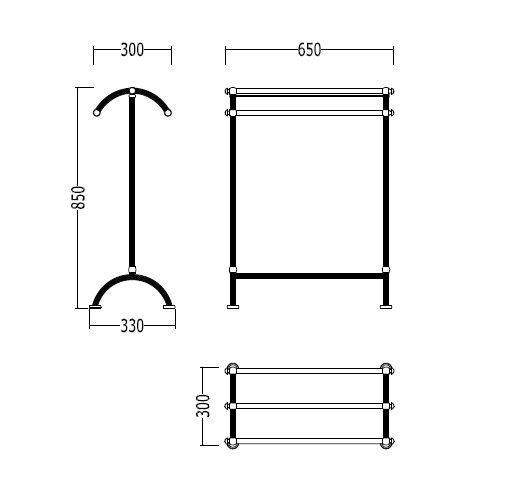 Devon&Devon Single Полотенцедержатель тройной напольный, светлое золото DEIMPERIAL