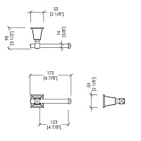 Devon&Devon Time Держатель для туалетной бумаги, хром TM311CR