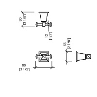 Devon&Devon Time Крючок двойной, хром TM322CR