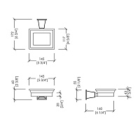 Devon&Devon Time Мыльница с керамической чашей, подвесная, цвет: хром TM301CR