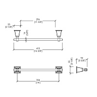Devon&Devon Time Полотенцедержатель 41.5 см, золото TM309OT