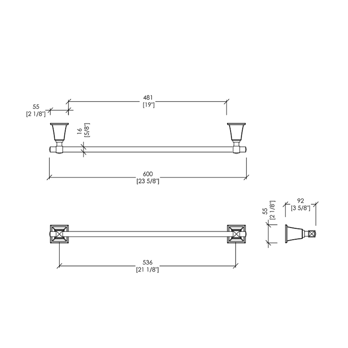 Devon&Devon Time Полотенцедержатель 60 см, хром TM308CR