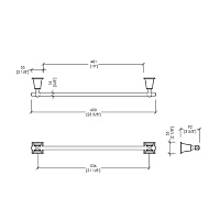 Devon&Devon Time Полотенцедержатель 60 см, хром TM308CR