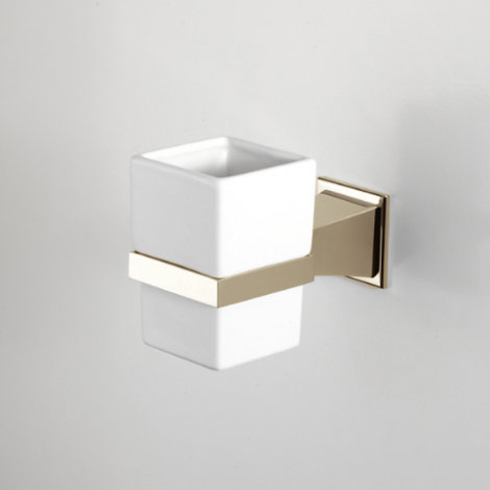 Devon&Devon Time Стакан для зубных щеток подвесной, керамический, цвет: золото TM303OT