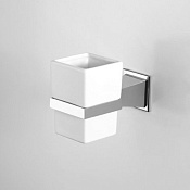 Devon&Devon Time Стакан для зубных щеток подвесной, керамический, цвет: хром TM303CR