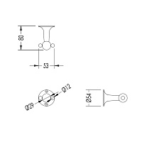Devon&Devon New York Крючок двойной, золото NY113OT