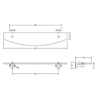 Devon&Devon New York Полочка стеклянная, золото NY110OT