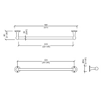 Devon&Devon New York Полотенцедержатель 58.5 см, золото NY108OT