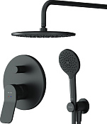 Am.Pm X-Joy Душевой комплект встр. с внутренней частью, верхний душ, 2 потреб., цвет: черный матовый FB85A1RH22