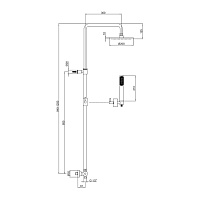 Webert Elio Душевая система с термостатом, цвет золото EL980507010METAL