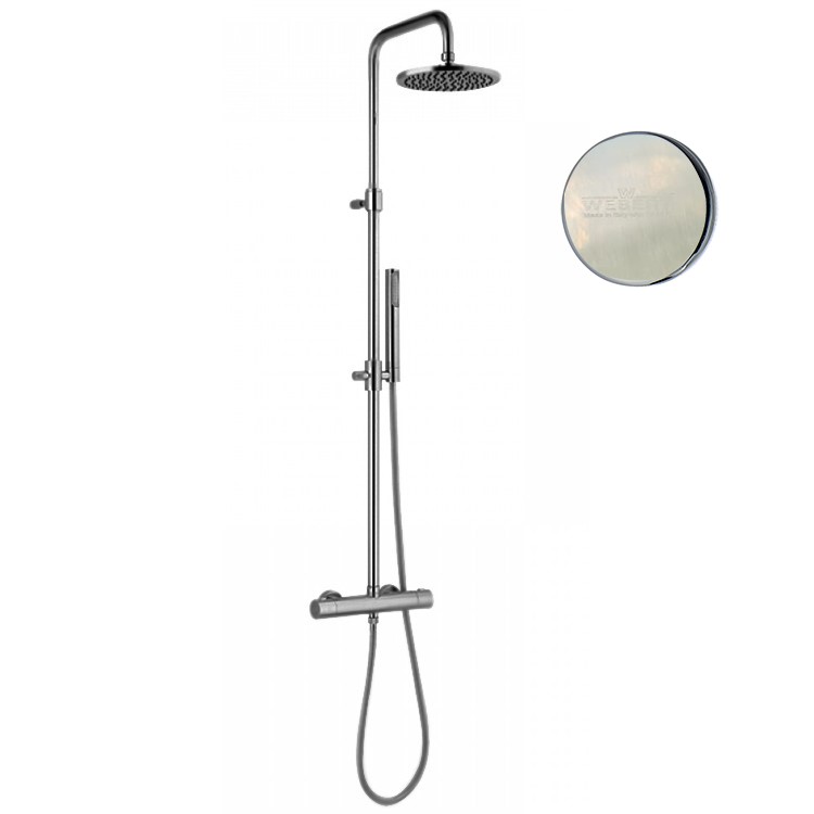 Webert Elio Душевая система с термостатом, цвет никель EL980507345METAL
