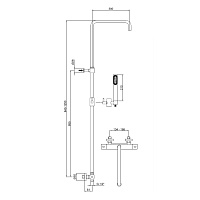 Webert Elio Душевая стойка с термостатом, цвет: никель EL980508345