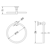 Devon&Devon First Class Полотенцедержатель кольцо, хром DD33320CR