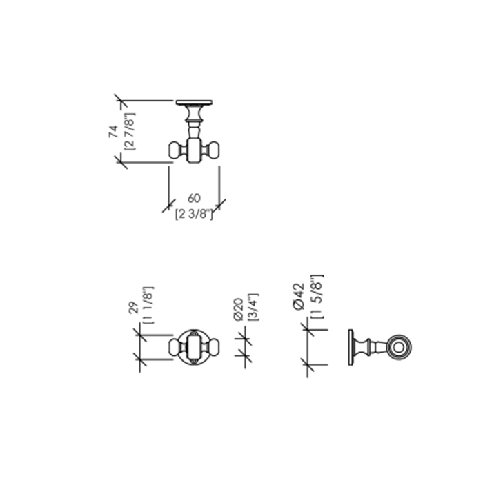Devon&Devon First Class Крючок двойной, цвет хром DD33330CR