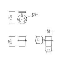 Devon&Devon Antique Georgian Стакан подвесной, цвет хром 1ADY81CR