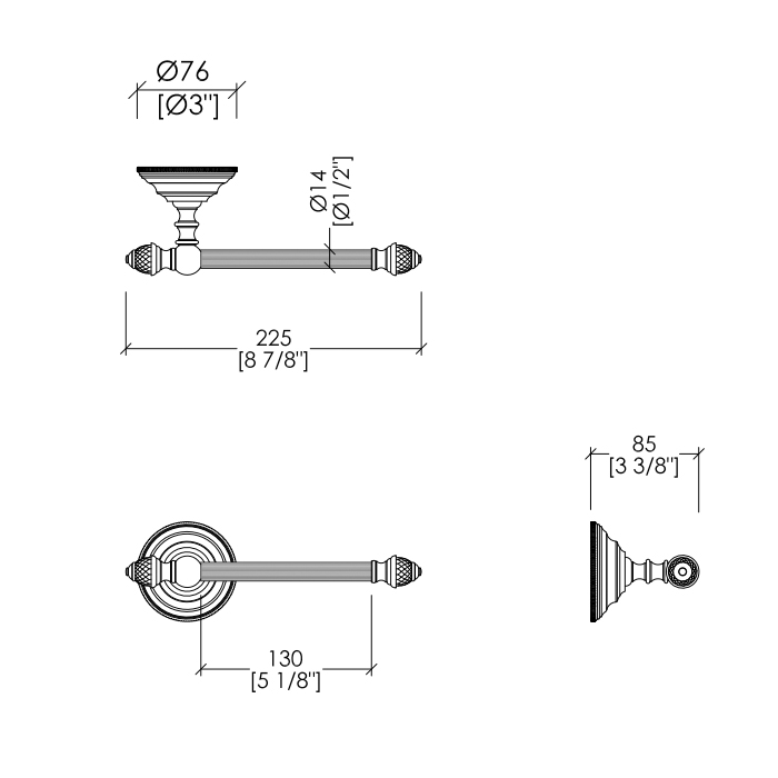 Devon&Devon Black Diamond Держатель туалетной бумаги, цвет держателя бронза BLKD511BR