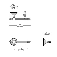 Devon&Devon Black Diamond Держатель туалетной бумаги, цвет держателя бронза BLKD511BR