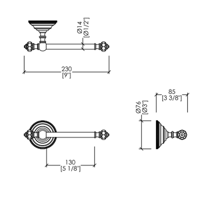 Devon&Devon Black Diamond Держатель для туалетной бумаги, цвет хром BLKD511CR