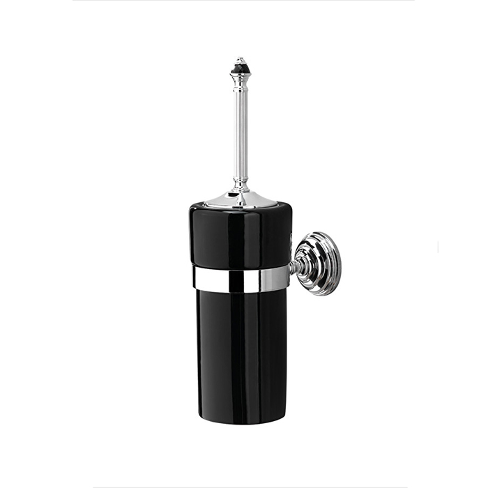 Devon&Devon Black Diamond Ершик для унитаза подвесной с керамической колбой, цвет: хром BLKD520CRNE