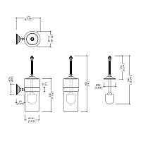 Devon&Devon Black Diamond Ершик для унитаза подвесной с керамической колбой, цвет: хром BLKD520CRNE