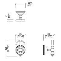 Devon&Devon Black Diamond Крючок вешалка, цвет крючка бронза BLKD522BR