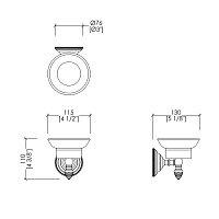 Devon&Devon Black Diamond Мыльница подвесная (черная керамика), цвет бронза BLKD501BRNE