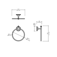 Devon&Devon Black Diamond Полотенцедержатель - кольцо, цвет бронза BLKD507BR