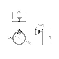 Devon&Devon Black Diamond Полотенцедержатель - кольцо, цвет никель блестящий BLKD507NK
