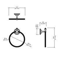 Devon&Devon Black Diamond Полотенцедержатель - кольцо, цвет хром BLKD507CR