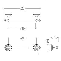 Devon&Devon Black Diamond Полотенцедержатель 41 см, цвет хром BLKD509CR