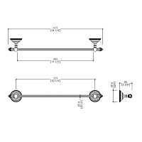 Devon&Devon Black Diamond Полотенцедержатель 61 см, цвет бронза BLKD508BR
