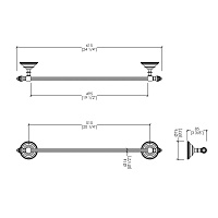 Devon&Devon Black Diamond Полотенцедержатель 61 см, цвет никель блестящий BLKD508NK