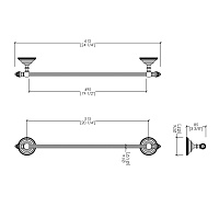 Devon&Devon Black Diamond Полотенцедержатель 61 см, цвет светлое золото BLKD508OT