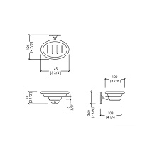 Devon&Devon Cavendish Мыльница с керамической чашей, подвесная, цвет: хром WM01CR